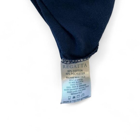 Regatta Women's Navy Blue Short Sleeve V-Neck Cotton T-Shirt Size Medium - Picture 2 of 2